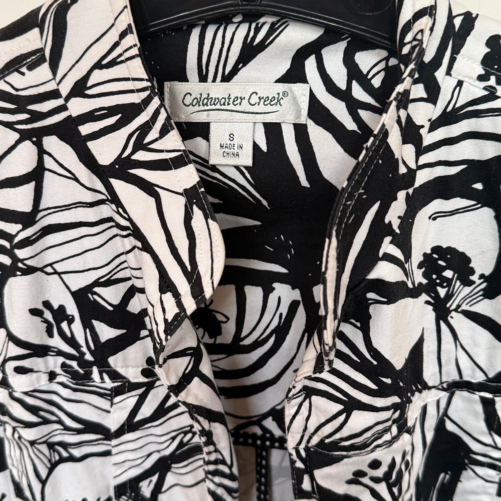 Coldwater Creek bold black and white jacket Small - Picture 3 of 8